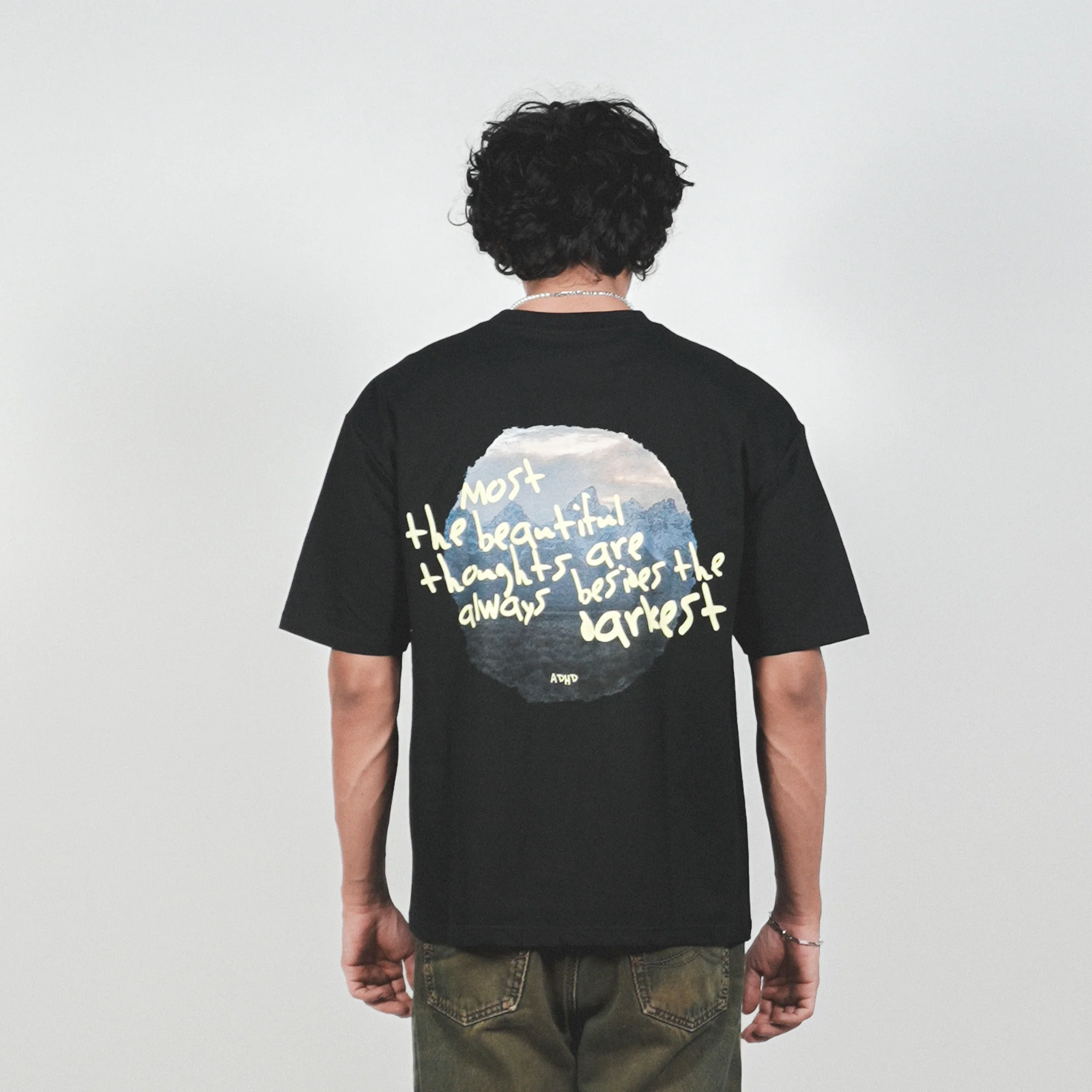beautiful thoughts oversized t-shirt - Image 3