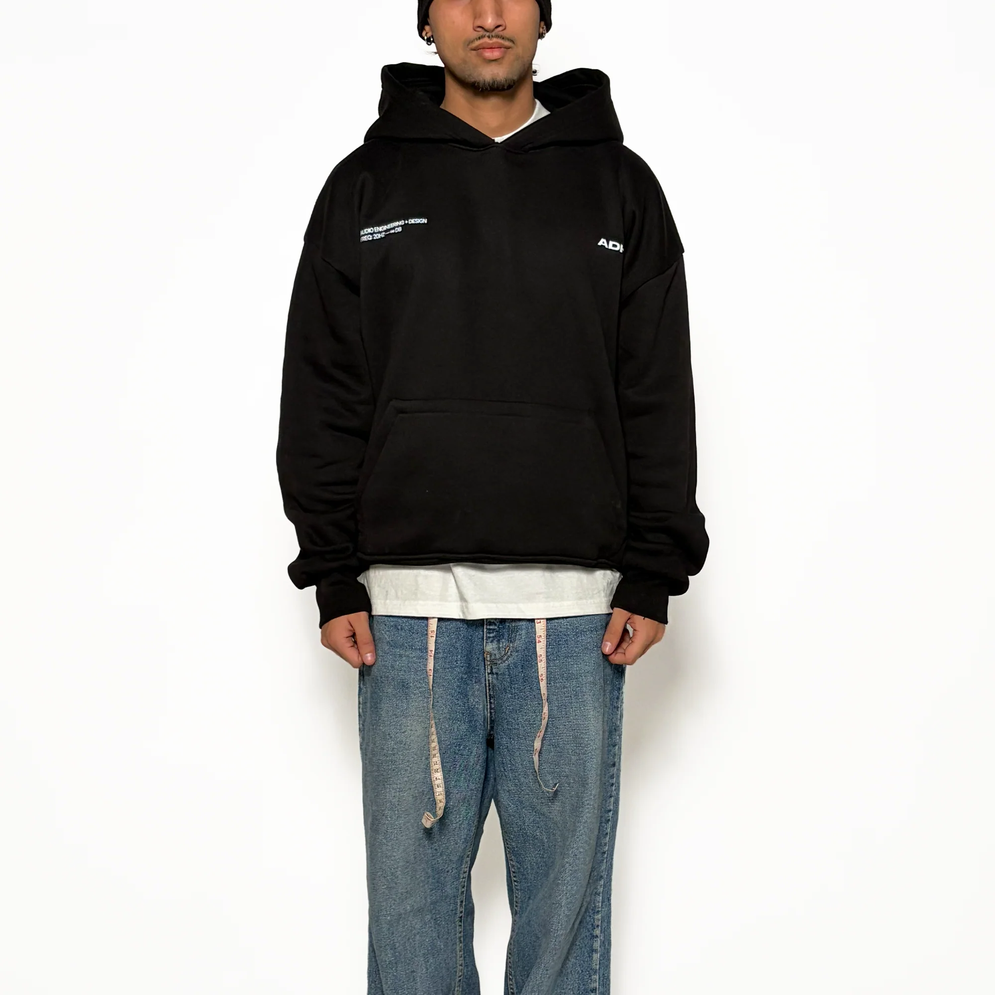 essential oversized hoodie - black - Image 5