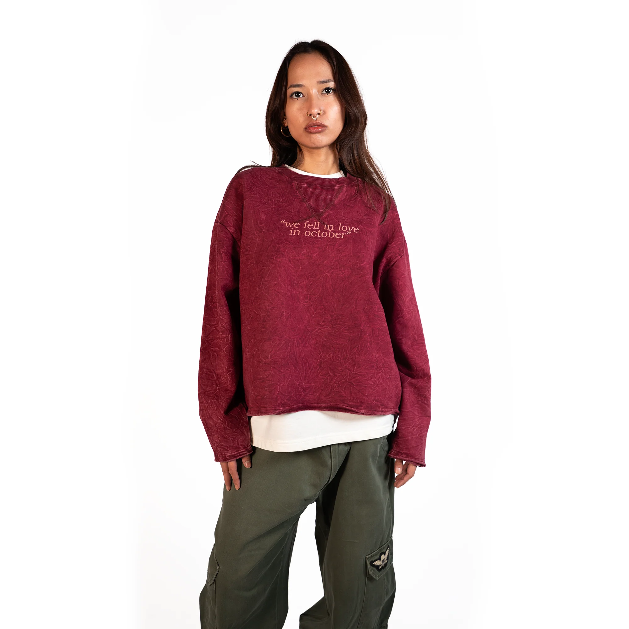 fell in love in oct washed boxy sweatshirt - Image 3