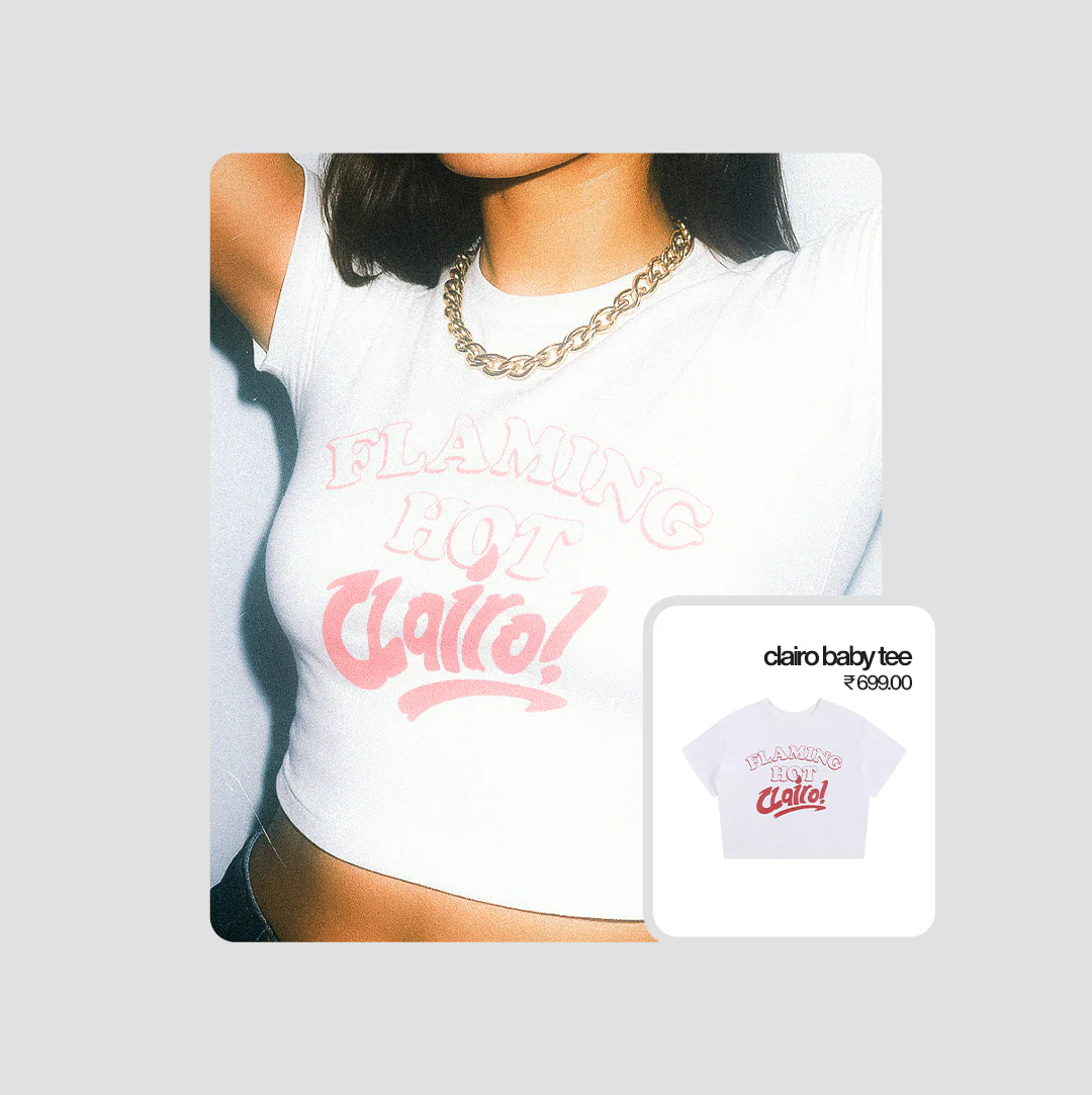 flaming hot clairo baby tee - Image 3