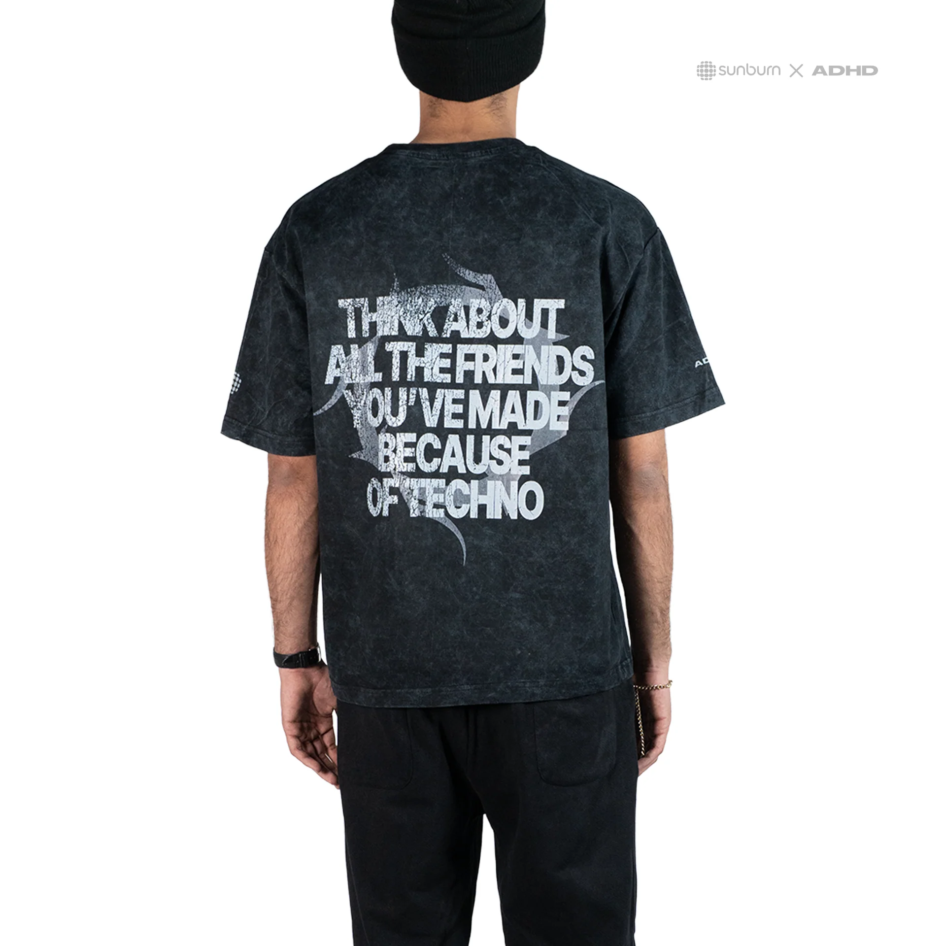 techno acid wash oversized tee - Image 3